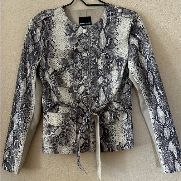 Marciano Jackets & Blazers - Marciano Women's Snake Print Blazer - Black and White